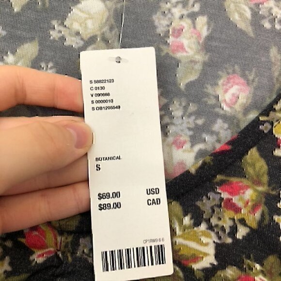 NEW NWT URBAN OUTFITTERS Dalton Ruched Mini Dress Black Floral 90s 00s Y2K Small - Picture 7 of 11